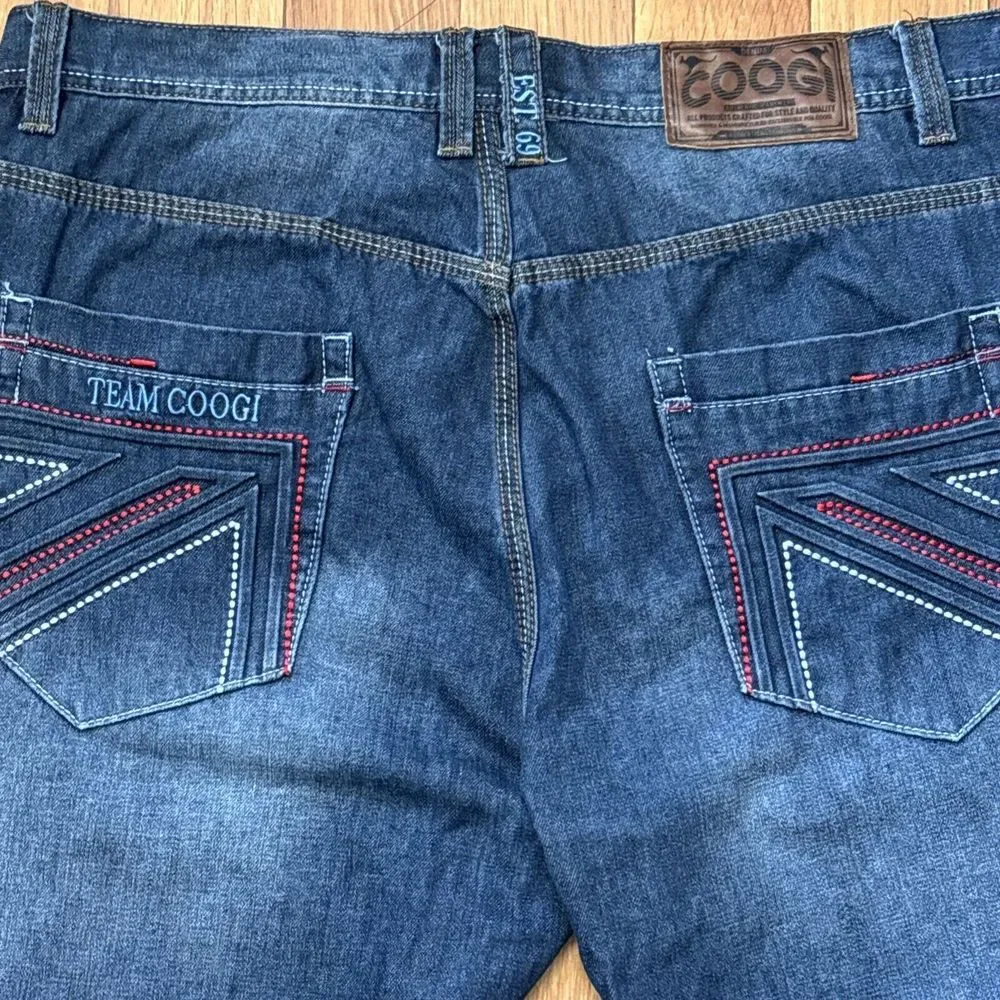 Coogi Australia Jeans Mens 40X34 Measures 40X33 Embroidered Baggy Skater Grunge